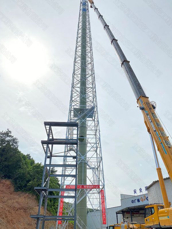 玻璃钢烟囱安装