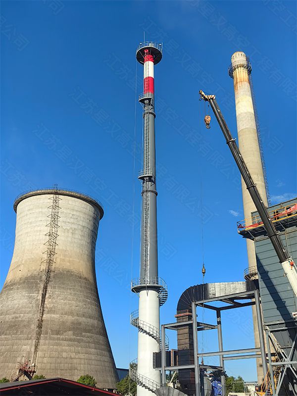江西永新钢烟囱安装